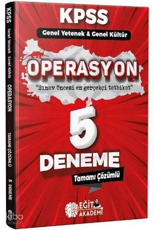 Eğit Akademi KPSS Genel Kültür Genel Yetenek Operasyon 5 Deneme Video Çözümlü
