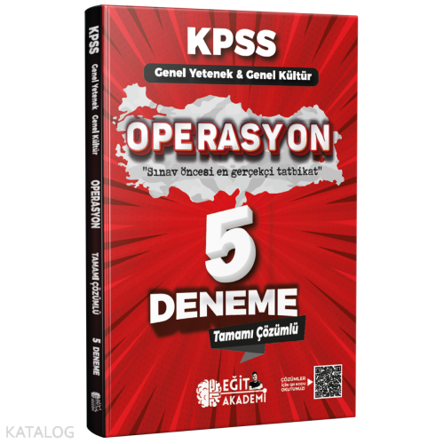 Eğit Akademi KPSS Genel Kültür Genel Yetenek Operasyon 5 Deneme Video Çözümlü