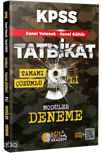 Eğit Akademi KPSS Genel Yetenek Genel Kültür Tatbikat Tamamı Çözümlü 5'li Modüler Deneme