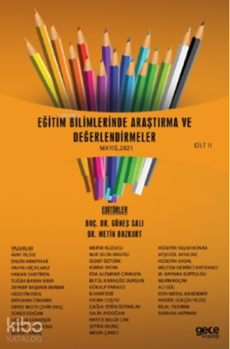Eğitim Bilimlerinde Araştırma Ve Değerlendirmeler Mayıs Cilt Ii