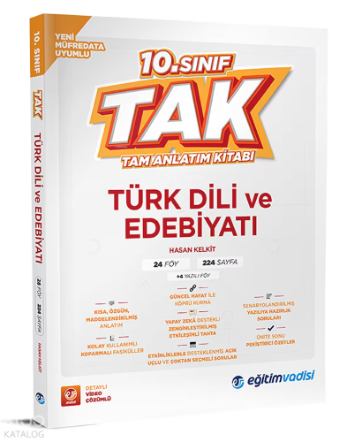 Eğitim Vadisi 10. Sınıf Türk Dili ve Edebiyatı Tak Tam Anlatım Kitabı