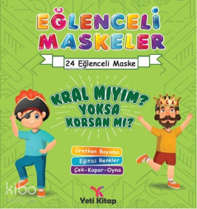 Eğlenceli maskeler kral mıyım yoksa korsan mı?