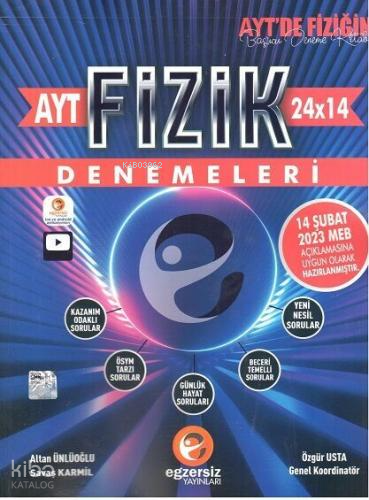 Egzersiz Yayınları AYT Fizik Denemeleri Özel Baskı - 2023