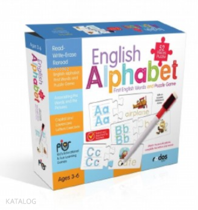 English Alphabet - First English Words and Puzzle Game - 52 Pieces Puz
