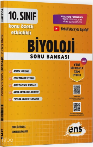 ENS 10. Sınıf Biyoloji Etkinlikli Soru Bankası