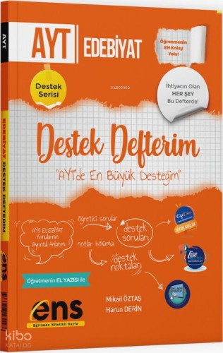 ENS Yayınları AYT Türk Dili ve Edebiyatı Destek Defterim