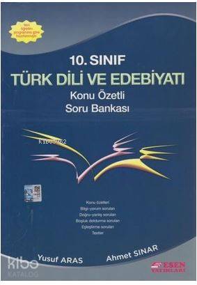 Esen Yayınları 10. Sınıf Türk Dili ve Edebiyatı Konu Özetli Soru Bankası Esen 