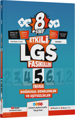 Etkili Matematik Yayınları LGS 8. Sınıf Etkili Fasikül Doğrusal Denklemler ve Eşitsizlikler 5