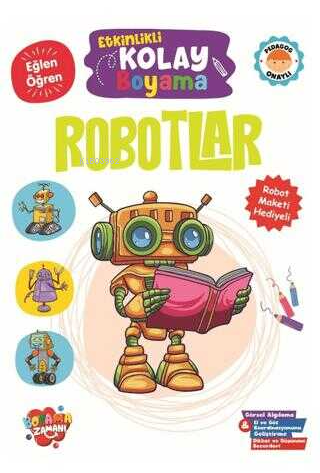 Etkinlikli Kolay Boyama - Robotlar - Kitapiks.com
