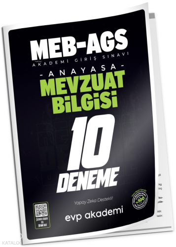 EVP Akademi MEB-AGS Mevzuat Bilgisi 10 Deneme Çözümlü