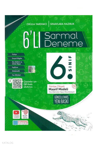 Evrensel İletişim 6. Sınıf Tüm Dersler 6'lı Sarmal Deneme