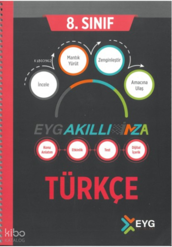 EYG Akıllı İmza 8.Sınıf Türkçe Akıllı Defter