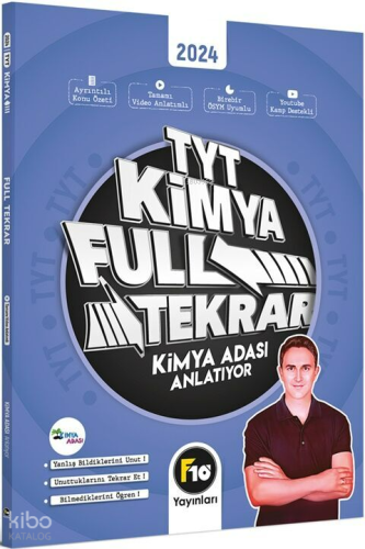 F10 Yayınları Kimya Adası TYT Kimya Full Tekrar Video Ders Kitabı