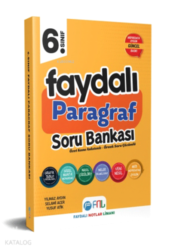 Faydalı Notlar Limanı Yayıncılık 6.Sınıf Faydalı Paragraf Soru Bankası