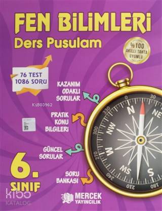 Fen Bilimleri Ders Pusulam 6. Sınıf 76 Test 1086 Soru