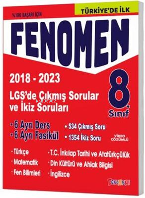 Fenomen 8 Lgs Çıkmış Sorular Ve İkiz Soruları Seti (6 Kitap) (2018-2023)