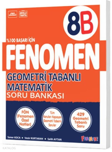 Fenomen 8. Sınıf Geometri Tabanlı Matematik Soru Bankası