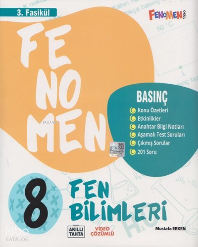 Fenomen Kitap Fenomen 8. Sınıf Fen Bilimleri Soru Bankası 3. Fasikül Basınç