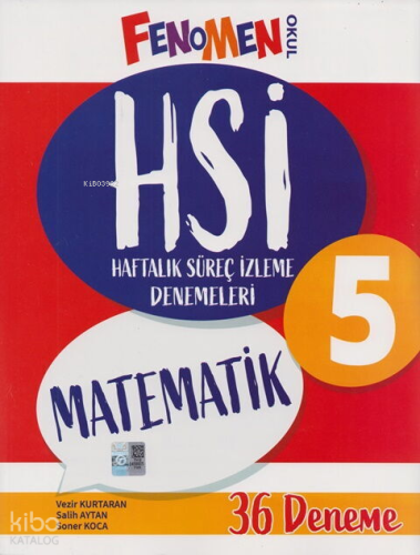 Fenomen Okul Yayınları 5. Sınıf Matematik HSİ Haftalık Süreç İzleme De