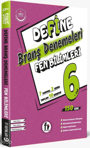 Fi Yayınları 6. Sınıf Define Fen Bilimleri Branş Deneme