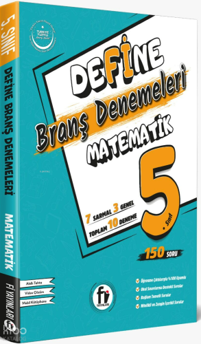 Fi Yayınları Maarif Model 5. Sınıf Define Matematik Branş Denemeleri