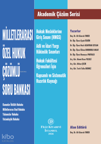 Filiz Kitabevi Akademik Çözüm Serisi Milletlerarası Özel Hukuk Çözümlü Soru Bankası