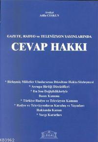 Gazete, Radyo ve Televizyon Yayınlarında Cevap Hakkı - Kitapiks.com