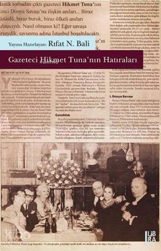 Gazeteci Hikmet Tuna'nın Hatıraları