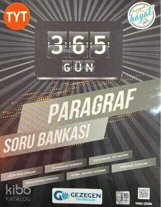 Gezegen Yayıncılık TYT 365 Gün Paragraf Soru Bankası - Kitapiks.com