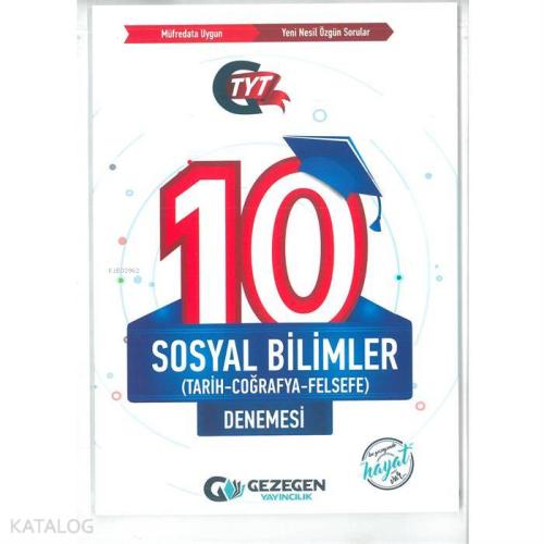 Gezegen Yayınları TYT Sosyal Bilimler 10 Deneme Gezegen 