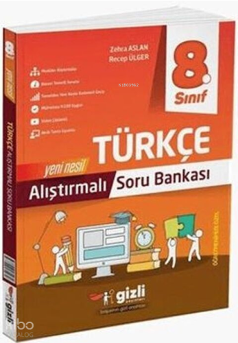 Gizli Yayınları 8. Sınıf LGS Türkçe Alıştırmalı Soru Bankası