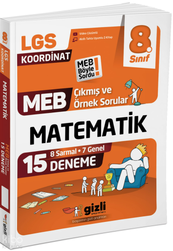 Gizli Yayınları LGS MEB Çıkmış ve Örnek Sorular Matematik 15'li Deneme