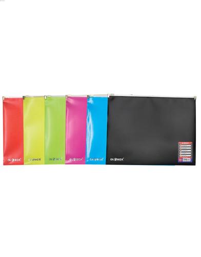 Globox 6460 A4 Fermuarlı Dosya Kırmızı - Kitapiks.com