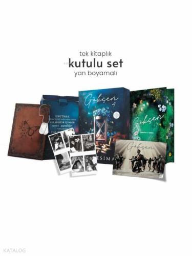 Gökçen 4 - Tek Kitaplık Yan Boyamalı Hediyeli Kutulu Set