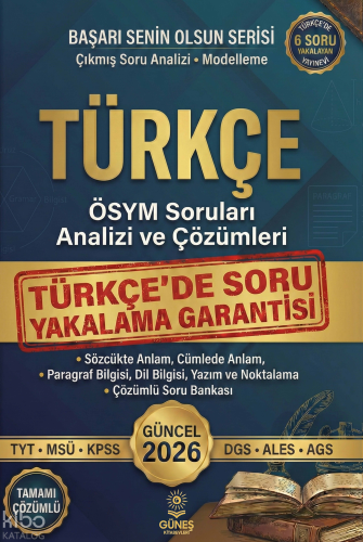Güneş Kitabevleri 2026 Türkçe ÖSYM Soruları Analizi ve Çözümleri; TYT 