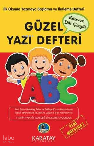 Güzel Yazı Defteri - Kılavuz Dik Çizgili - Orta Boy