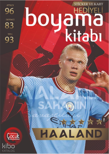 Haaland - Sticker ve Kart Hediyeli Boyama Kitabı