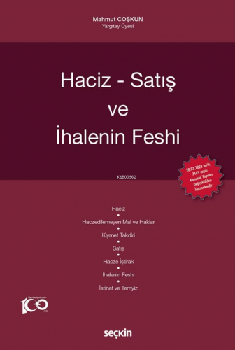 Haciz – Satış ve İhalenin Feshi - Kitapiks.com