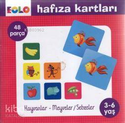 Hafıza Kartları: Hayvanlar - Meyveler - Sebzeler; 3-6 Yaş