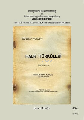 Halk Türküleri - Yedi Karadeniz Türküsü ve Bir Horon - Kitapiks.com