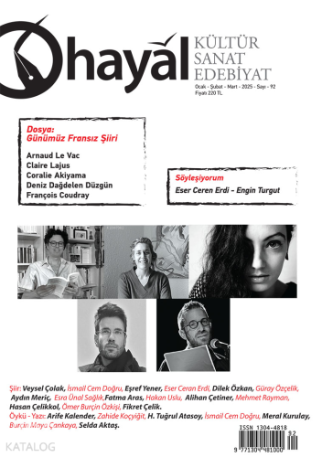 Hayal Kültür Sanat Edebiyat Dergisi Ocak - Şubat- Mart - 2025 Sayı 92
