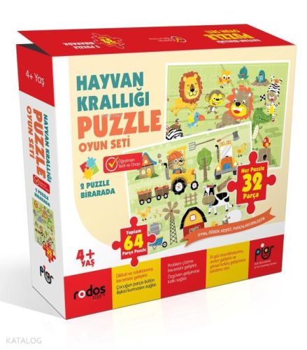 Hayvan Krallığı Puzzle Oyun Seti (4+Yaş)