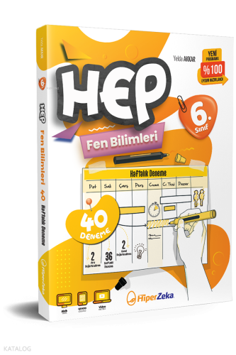 Hiper Zeka 6. Sınıf Hep Fen Bilimleri Haftalık Deneme Föyleri