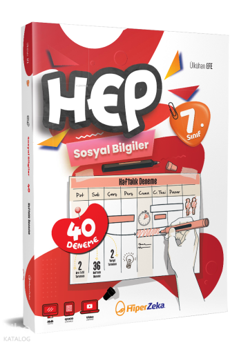 Hiper Zeka Yayınları 2025 7. Sınıf Haftalık Hep Sosyal Bilgiler 40 Deneme