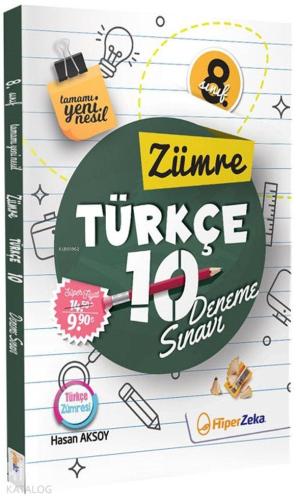 Hiper Zeka Yayınları 8. Sınıf LGS Türkçe 10 Yeni Nesil Deneme Zümre Hiper Zeka 