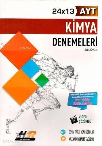 Hız ve Renk Yayınları AYT Kimya 24x13 Denemeleri 2020 Özel Hız ve Renk 