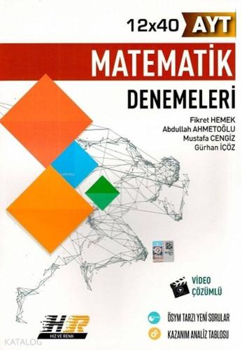 Hız ve Renk Yayınları AYT Matematik 12x40 Denemeleri Hız ve Renk
