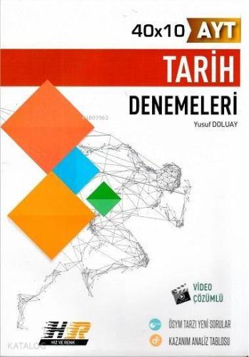 Hız ve Renk Yayınları AYT Tarih 40x10 Denemeleri Hız ve Renk