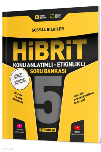 Hız Yayınları 5. Sınıf Sosyal Bilgiler Hibrit Soru Bankası
