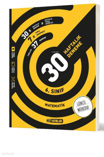 Hız Yayınları 6. Sınıf Matematik 30 Haftalık Deneme
